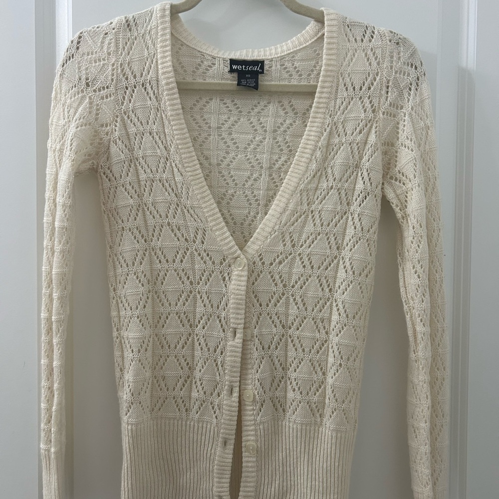 Wet Seal Cream Knit Sweater